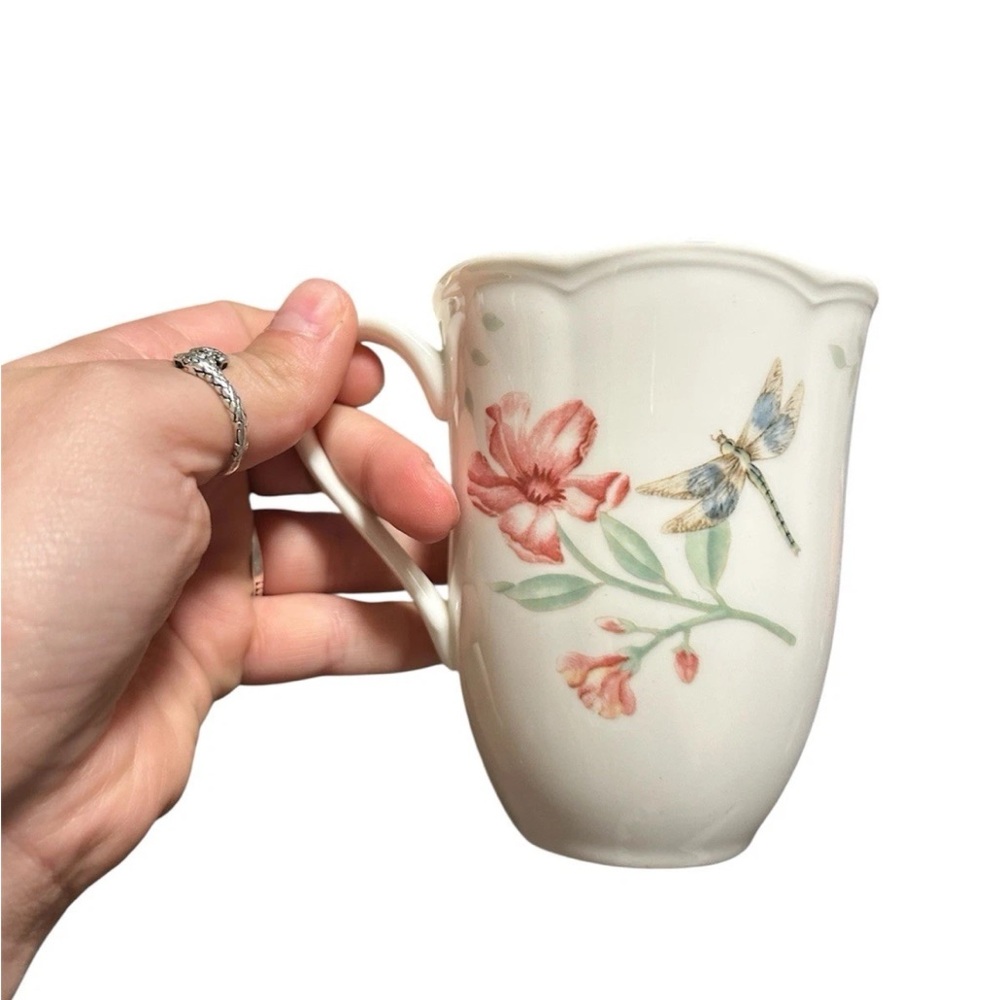 Lenox Butterfly Botanical Mug Set Of 4-Monarch Fritillary Orange Sulphur - Picture 8 of 11
